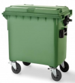 CONTENEDOR DE RESIDUOS PLASTICO CON RUEDAS Y PEDAL 660 LTS.