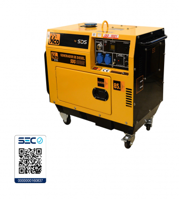 GENERADOR ELECTRICO SDS SDG-6500S 5.6 KW.DIESEL 220 V. INSONORO PART.ELECTRICA