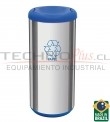 BASURERO ACERO INOX 40L TRAMONTINA TAPA VAIVN AZUL