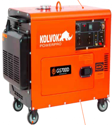 GENERADOR ELECTRICO KOLVOK GS-700D 5.0 KW. INSONORO 220 VOLTS
