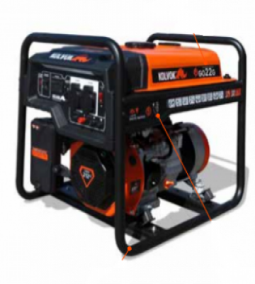 GENERADOR ELECTRICO KOLVOK GO-22G 2.2 KW.GASOLINA 220 VOLTS 